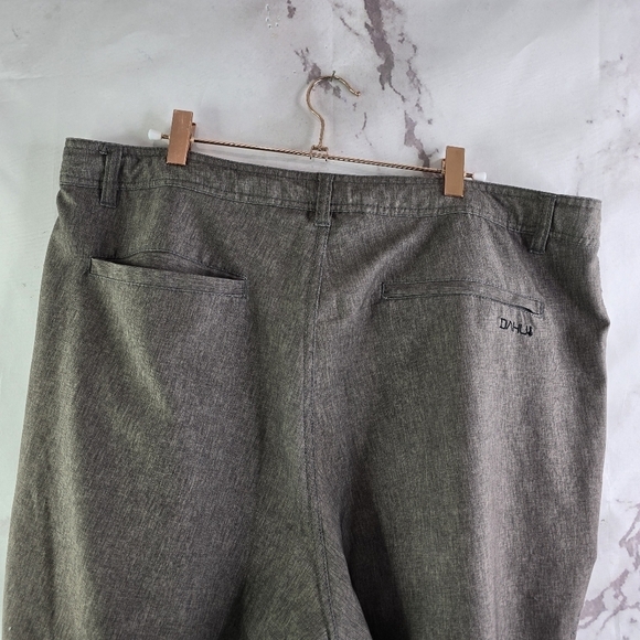 Da Hui Board Shorts Men 40 Brown Swim Trunks Hybrid 10 Inch Water Resistant - Picture 6 of 9